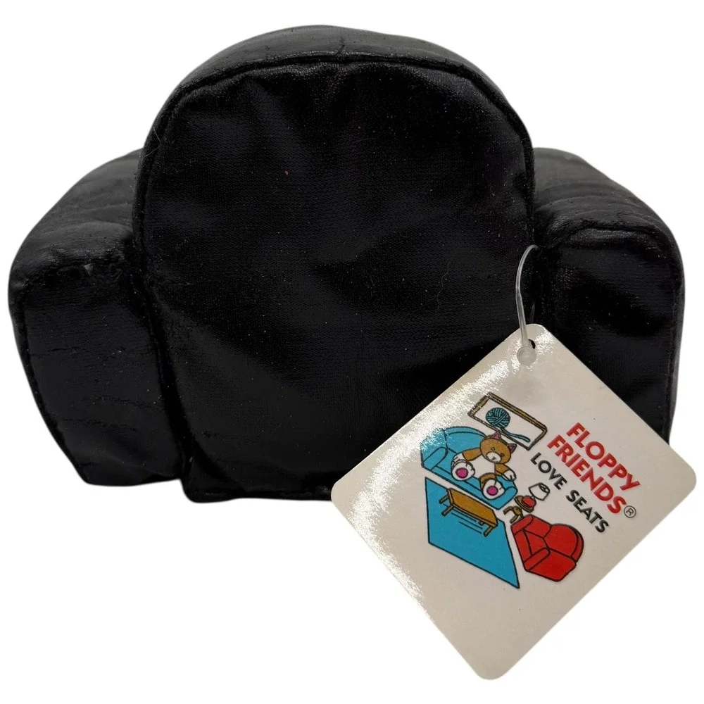 Floppy Friends Love Seats Miniature Doll Chairs Pink Black Vintage Toy Accessory